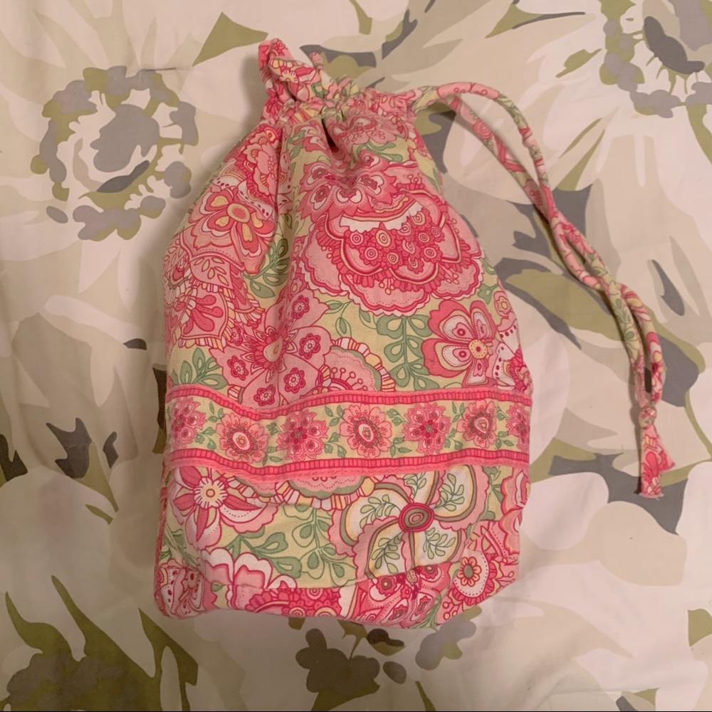 Vera Bradley Ditty / Laundry Bag in Petal Pink